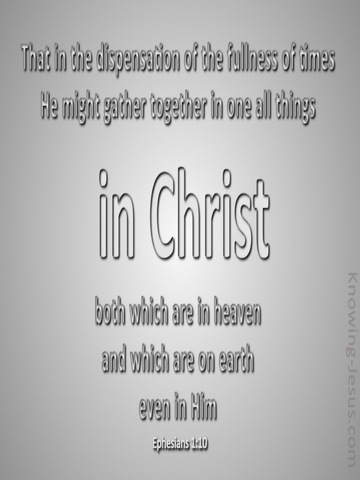 Ephesians 1:10 All Things In Christ (silver)